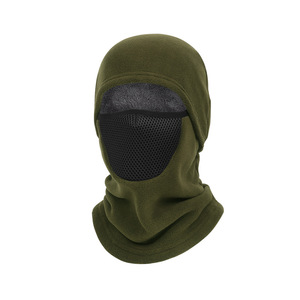 Qianqianwo Outdoor Sports Warm Headgear Winter Cycling Breathable Face Mask Double Layer Fleece Hat Unisex - Product Image 1