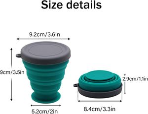 Gobelet pliable en silicone de qualité alimentaire, tasse de voyage portable résistante aux hautes températures pour l'extérieur - Product Image 2