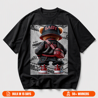 Prix Bas, Meilleure Vente, Nouveauté Été, T-shirt Oversize à Manches Courtes, Col Rond Personnalisé, Coupe Vintage Tendance Hip Hop, Grande Taille, 100% Coton Imprimé
