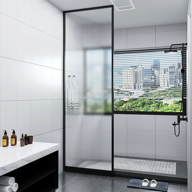 Kamali otel daire alüminyum çerçeve tek şekilli banyo sürgülü cam duş kabini odası kapı duş ekranı
