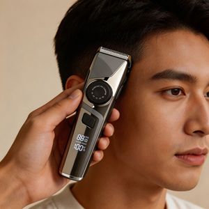 Cortadora de Pelo Eléctrica Recargable con Pantalla LCD, Cuerpo Metálico, Resistente al Agua IPX7, Máquina de Cortar Pelo para Hombre - Product Image 1
