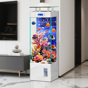 2026 Nieuw Model Kantoor Thuis <span class=keywords><strong>Aquarium</strong></span> Grote Ultra-Heldere Glas Ecologische Staande Geïntegreerde Verticale Rechthoekige <span class=keywords><strong>Aquarium</strong></span> - Product Image 4
