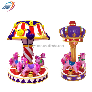 Carrusel de Caballos Eléctrico Personalizado para Parques de Diversiones Interiores, Atracción Infantil Operada con Monedas, con Luces LED - Product Image 3