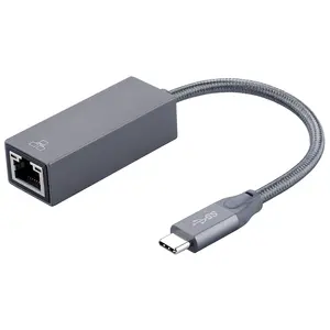 Adaptor Ethernet Tipe C ke RJ45, adaptor Ethernet 2.5Gbps USB C ke Ethernet