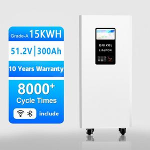 แบตเตอรี่เก็บพลังงานแสงอาทิตย์ 51.2V 15kWh 300Ah ลิเธียมสำรองไฟสำหรับบ้าน ระบบออฟกริด - Product Image 2