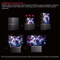 Layar Video Wall Lipat Ultra-Tipis 108-Inci All-In-One Smart TV Board Indoor 4*4 HD GOB LED Display Screen untuk Penggunaan Media dengan SDK