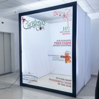 Cabina de Fotos para Bodas con Logotipo Personalizado HOML, de PVC, Fácil de Montar, con Marcos de Aluminio, Decoración Vogue - Glamour para Eventos