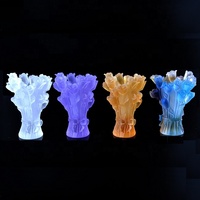 Vase soufflé à la main Cristaux Vase à fleurs en cristal pour centres de table de mariage Vase en cristal Lalique