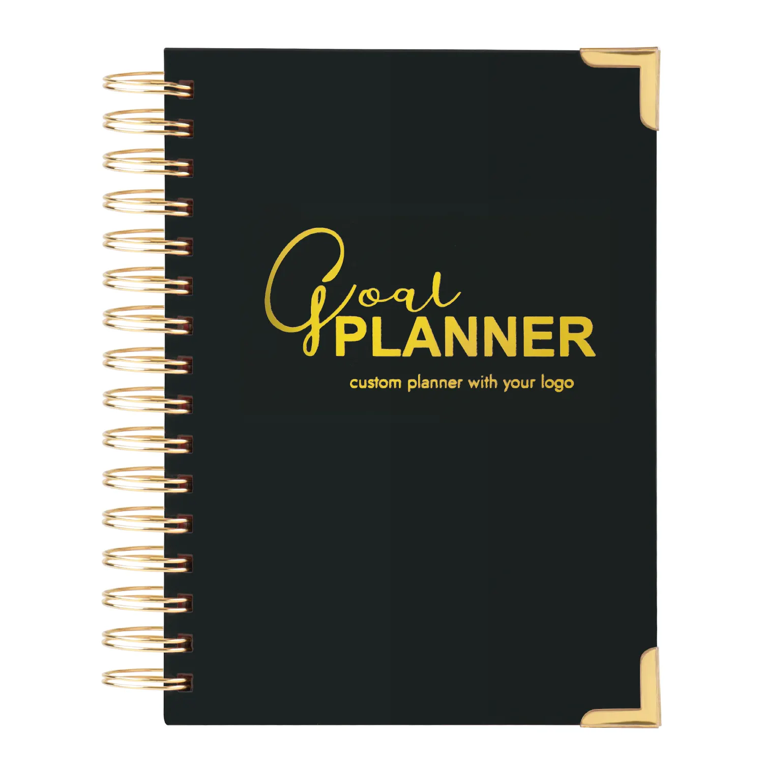 Girls Gift Customized Gold Logo Pink 2024 Weekly Planner Printing Journal Goal Planner