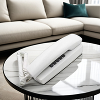 Téléphone filaire mural de base pour chambre, bureau ou hôtel, qualité audio claire, téléphone fixe de base filaire
