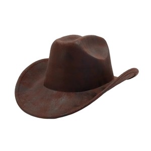 Sombrero Fedora Clásico con Diseño a Rayas y Borde Enrollado, Estilo Vaquero Vintage, Unisex, para Otoño e Invierno, Sombrero Vaquero Occidental para Exteriores - Product Image 2
