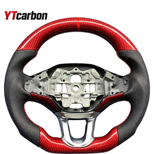 Volant en fibre de carbone bleue de haute qualité YTcarbon avec affichage LED, modifié pour Peugeot <span class=keywords><strong>208</strong></span> 2012-2019A, pièces automobiles modifiées - Product Image 3