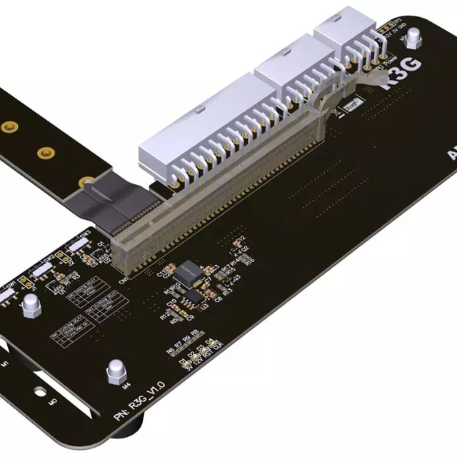 R43SG M.2 key M NVMe External Graphics Card Stand Bracket with PCIe3.0 x4 Riser Cable 32Gbs For ITX STX NUC VEGA64 GTX1080ti
