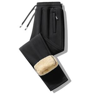 Pantalons de survêtement en molleton épais décontractés en gros pour hommes, pantalons de <span class=keywords><strong>grande</strong></span> <span class=keywords><strong>taille</strong></span>, molleton chaud, jogging épais - Product Image 4