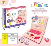 Jouet d'apprentissage précoce pour enfants avec lumières et musique, ordinateur portable en plastique au design de dessin animé, jouets éducatifs