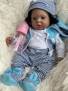 Muñeca Reborn de Silicona de Alta Calidad, Realista, Negra, de Cuerpo Completo, con Apariencia de Recién Nacido, al por Mayor - Product Image 2