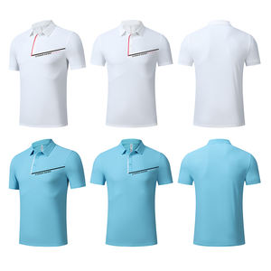 Polos athlétiques fuselés en tissu extensible les plus vendus, uniformes de course à pied - Product Image 3