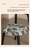 Chaises de salle à manger luxueuses et modernes en bois noir, design créatif, confortables, avec dossier et revêtement en lin pour restaurants et hôtels