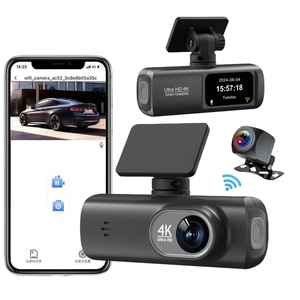 New Mini UHD 4K TACHOGRAPH phía trước và phía sau máy ảnh kép hỗ trợ Wifi GPS và ứng dụng điều khiển 24-giờ đậu xe màn hình xe hộp đen - Product Image 1