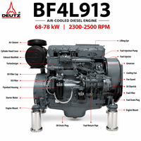 Moteur diesel refroidi par air Deutz série 913 68kw-78kw BF4L913, ensemble 4 cylindres pour générateur, pompe à eau, machines agricoles