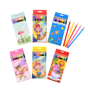 Ensemble de 12 crayons de couleur non solubles à thème de dessins animés, spécialement conçus pour la peinture artistique des élèves du primaire - Product Image 4