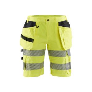 BLAKLADER - 718618113300C44 Women's <b>Hi</b>-<b>Vis</b> <b>shorts</b> with stretch Yellow - EAN 7330509729786 <b>HI</b>-<b>VIS</b> WORKWEAR - Product Image 1