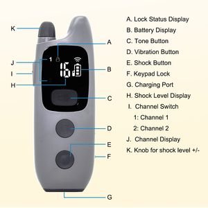 Venta al por mayor control remoto recargable antiladridos <span class=keywords><strong>collar</strong></span> de entrenamiento para perros con vibración y pitido y eléctrico - Product Image 6