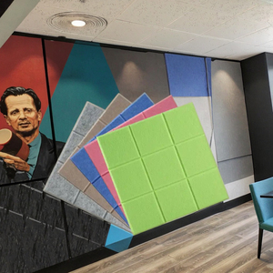Paneles Acústicos Cuadrados Modernos para Pared <span class=keywords><strong>de</strong></span> KTV, Paneles <span class=keywords><strong>de</strong></span> Aislamiento Acústico <span class=keywords><strong>de</strong></span> Alta Eficacia, Absorción <span class=keywords><strong>de</strong></span> Sonido NRC 1.0, Ecológicos - Product Image 5