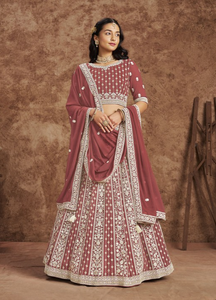 Élégant ensemble de Lehenga moderne en soie de Surat, tenue ethnique de mariée pour femme, ensemble traditionnel de créateur pour mariage et fête, tenue festive indienne - Product Image 2