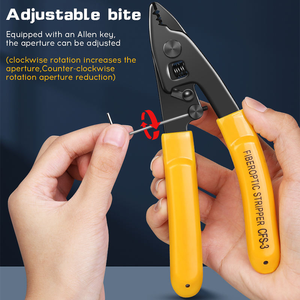 Alicates Pelacables de tres puertos de alta precisión COMPTYCO, alicates Pelacables para revestimiento de cables FTTH, alicates Pelacables de <span class=keywords><strong>fibra</strong></span> <span class=keywords><strong>óptica</strong></span> - Product Image 4