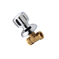 Robinet d'arrêt en laiton chromé, filetage BSP 1/2"-1" pour l'arrêt de l'alimentation en eau, SAM-UK