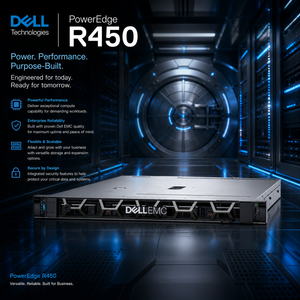 Nouveau serveur <span class=keywords><strong>Dell</strong></span> <span class=keywords><strong>R450</strong></span> 1U avec mémoire DDR4 ECC Registered pour les solutions de réseau d'entreprise - Product Image 1