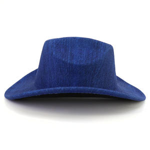 Chapeau de <span class=keywords><strong>cowboy</strong></span> en feutre texturé irisé bleu nuit, unisexe, toutes saisons, style western, personnalisé - Product Image 6