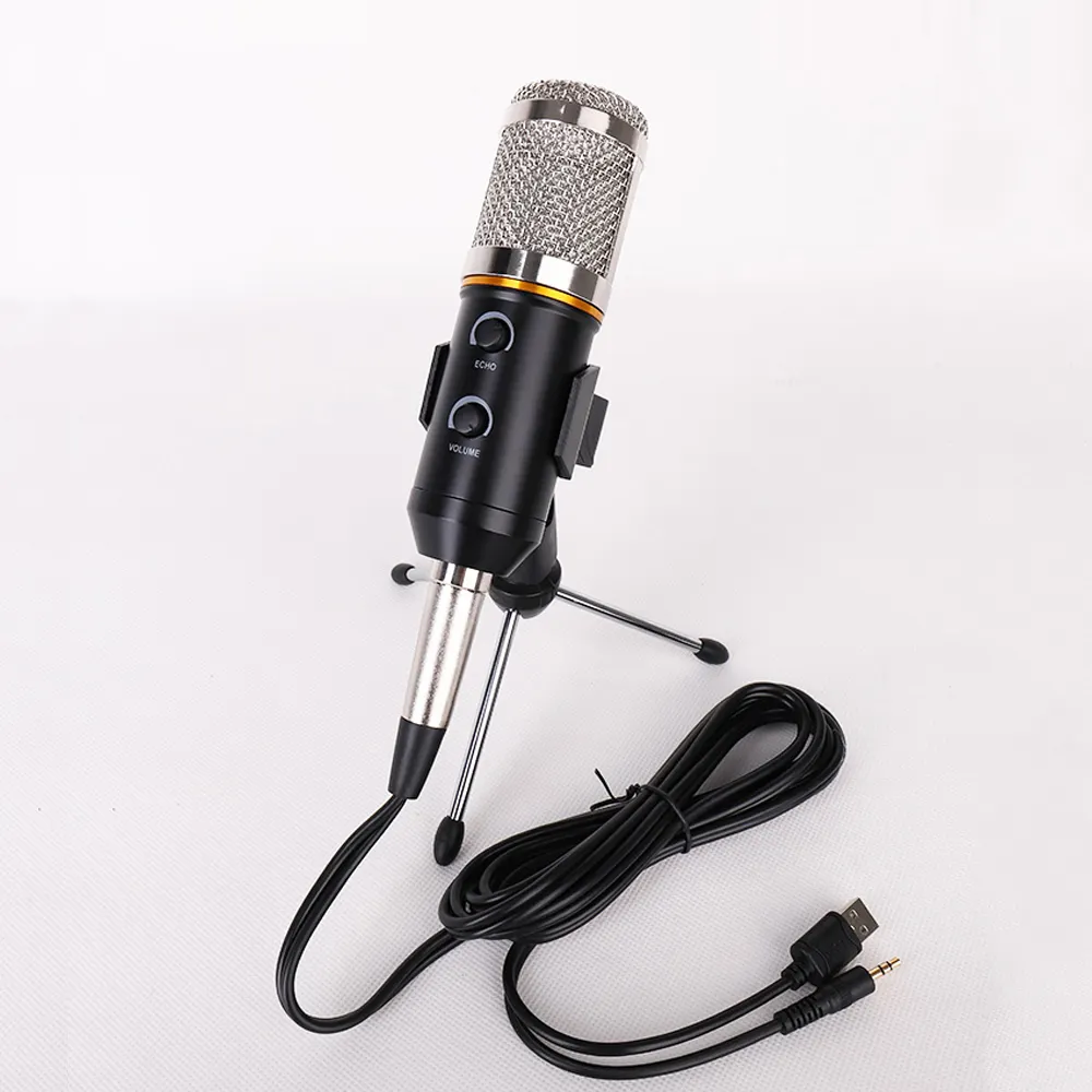 Microphone professionnel à condensateur GAM-100FL USB, en métal, pour enregistrement en Studio