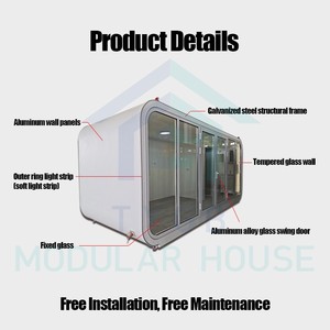 TYGB 20ft rumah kabin Apple dinding aluminium kantor Hotel kapsul prefabrikasi - Product Image 3