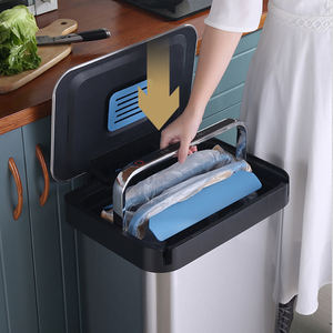 Bin Rubbish Built In Segregation Stainless Food Catchy Ecological Waste Bin Rubbish Dustbin Trash Can With Pedal