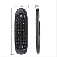 Mini Teclado Recargable C120, 2.4G Inalámbrico, Mouse de Aire, Teclado QWERTY en Inglés, Árabe, Ruso y Tailandés, Control Remoto Universal