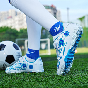 Zapatos de Fútbol Unisex con Parte Superior Sintética, Suela de Goma con Tacos AG para Césped Artificial, Entrenamiento para Niños y Adultos, Forro de Malla, EVA de Primavera - Product Image 3