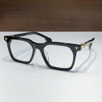 Gafas Ópticas de Diseño de Alta Calidad para Hombre y Mujer, Modelo Punk 8266, Talla 53-19-150, Monturas de Acetato y Titanio de Lujo para Negocios