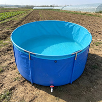 Bassin d'élevage de poissons pliable en PVC pour intérieur et extérieur, réservoirs à poissons mobiles avec structure en acier inoxydable