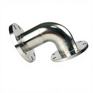 GB Standaard 316L roestvrij staal 90 graden dubbele schijfflens elleboog flens roterende waterleidingverbinding interne externe polijsten - Product Image 6