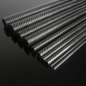 공장 맞춤형 3k 트윌 무광 카본 파이버 튜브 10mm 20mm 30mm 40mm 50mm 스포츠 및 스포츠 장비용 공장 직송 - Product Image 1