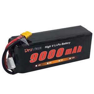 대량 재고 리포 폴리머 배터리 6S 23.1V 9000mAh 70C 고속 고전압 충전식 UAV 리튬 배터리 FPV 드론용 - Product Image 6