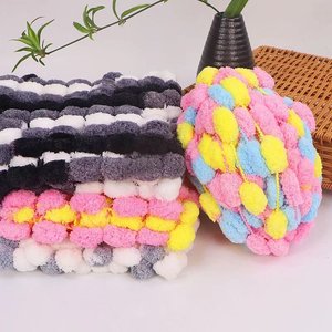 Fil à pompons en polyester 130g, 25M, doux, pour tricot, coussin, écharpe, chapeau, artisanat DIY - Product Image 3