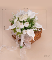 Bouquet de fleurs artificielles fait main pour mariée, imitant les tulipes et les lys, en PE, longue durée, pour mariage