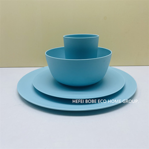 8PCS 16pcs Bamboo Dinnerware <strong>Set</strong>, Reusable Tableware <strong>Set</strong> Eco-Friendly Bamboo Fiber <strong>Camping</strong> <strong>Plates</strong>, Cups, Bowls Dishwasher Safe - Product Image 5