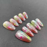 Pura mezcla de uñas prensadas a mano Color cinco colores estrella brillante alta calidad reutilizable fábrica al por mayor
