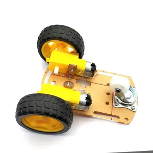ap872a智能机器人汽车2WD电机底盘/寻迹遥控两轮驱动三轮万向轮零件