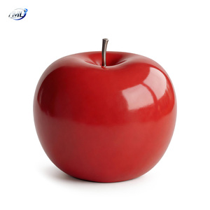 Custom Durable Fiberglass Red Apple Sculpture for Outdoor Art Decor Big Size FRP <b>Statue</b> for City Square - Product Image 6