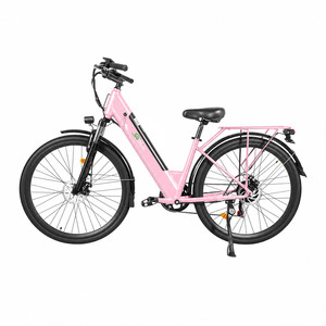 Vélo électrique pour femmes 700C*40C 250W 36V 10.5Ah, vélo de ville à cadre basse, 7 vitesses, fourche à suspension, selle large, frein à disque - Product Image 1